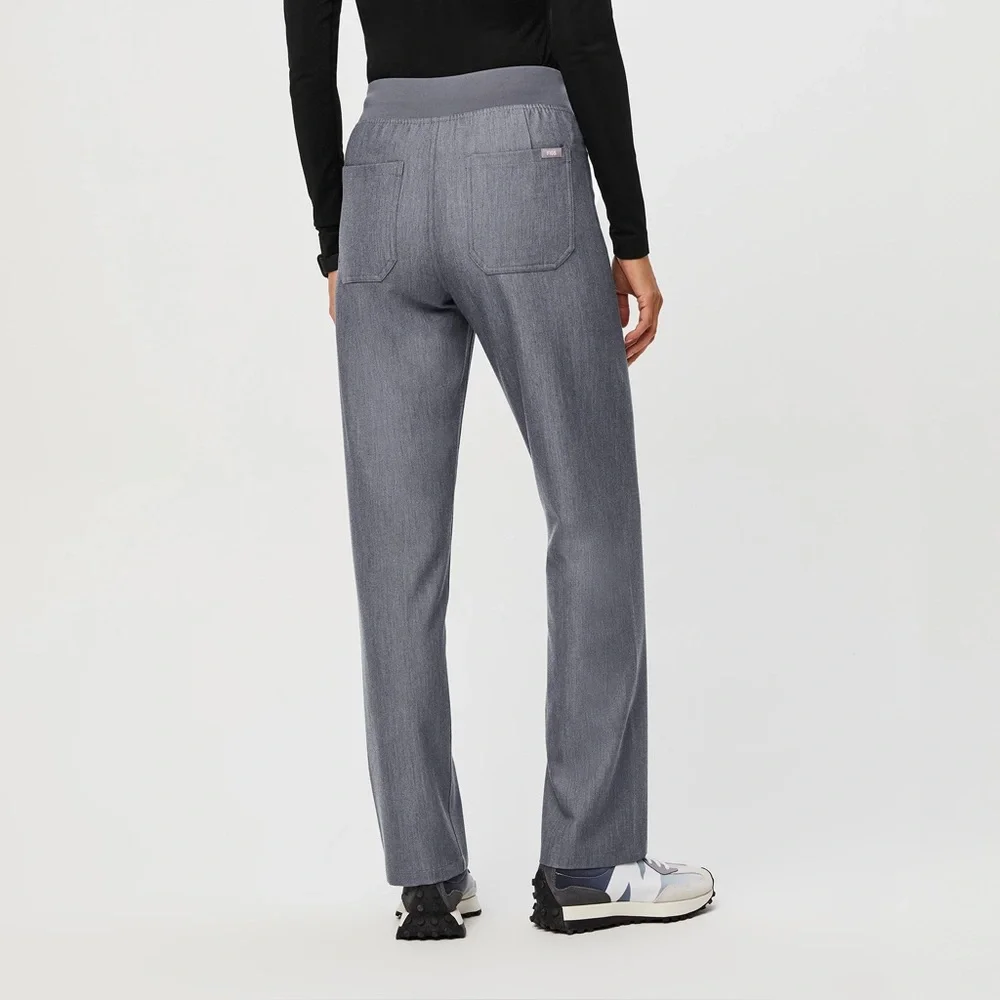 FIGS High Waisted Livingston Basic Scrub Pants in Graphite.